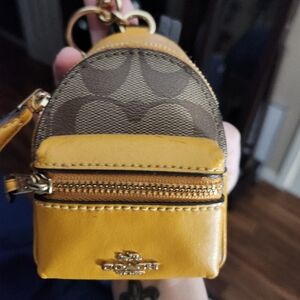 Coach mini backpack charm